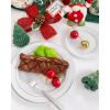 imageWDF 175Pcs Green Plastic Plates  Green Plates Disposable with Gold Rim  Christmas Plastic Plate  Fancy Disposable Dinnerware Sets 25 Guests Ideal for ChristmasPartyWeddingWhite and Silver