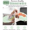 imageWDF 175Pcs Green Plastic Plates  Green Plates Disposable with Gold Rim  Christmas Plastic Plate  Fancy Disposable Dinnerware Sets 25 Guests Ideal for ChristmasPartyWeddingSage Green