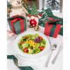 imageWDF 175Pcs Green Plastic Plates  Green Plates Disposable with Gold Rim  Christmas Plastic Plate  Fancy Disposable Dinnerware Sets 25 Guests Ideal for ChristmasPartyWeddingWhite and Silver