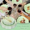 imageWDF 175Pcs Green Plastic Plates  Green Plates Disposable with Gold Rim  Christmas Plastic Plate  Fancy Disposable Dinnerware Sets 25 Guests Ideal for ChristmasPartyWeddingSage Green
