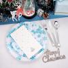 imageWDF 175Pcs Green Plastic Plates  Green Plates Disposable with Gold Rim  Christmas Plastic Plate  Fancy Disposable Dinnerware Sets 25 Guests Ideal for ChristmasPartyWeddingBlue Snowflakes