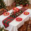 imageWDF 175Pcs Green Plastic Plates  Green Plates Disposable with Gold Rim  Christmas Plastic Plate  Fancy Disposable Dinnerware Sets 25 Guests Ideal for ChristmasPartyWeddingRed