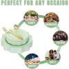 imageWDF 175Pcs Green Plastic Plates  Green Plates Disposable with Gold Rim  Christmas Plastic Plate  Fancy Disposable Dinnerware Sets 25 Guests Ideal for ChristmasPartyWeddingSage Green