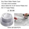 imageWDF 100pcs 12OZ Silver CupsDisposable Premium Wedding Silver Glitter Plastic Cups for Christmas Party
