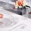 imageWDF 100pcs 12OZ Silver CupsDisposable Premium Wedding Silver Glitter Plastic Cups for Christmas Party