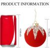 imageWDF 12PCS Velvet Brown Christmas Ornaments  Neutral Brown Ornaments 80mm 315inch Shatterproof Christmas Balls for Xmas Trees DecorationsBright Light