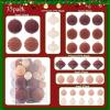 imageWDF 12PCS Velvet Brown Christmas Ornaments  Neutral Brown Ornaments 80mm 315inch Shatterproof Christmas Balls for Xmas Trees DecorationsBrown