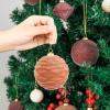 imageWDF 12PCS Velvet Brown Christmas Ornaments  Neutral Brown Ornaments 80mm 315inch Shatterproof Christmas Balls for Xmas Trees DecorationsBrown