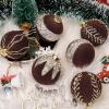 imageWDF 12PCS Velvet Brown Christmas Ornaments  Neutral Brown Ornaments 80mm 315inch Shatterproof Christmas Balls for Xmas Trees DecorationsBurgundy