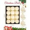 imageWDF 12PCS Velvet Brown Christmas Ornaments  Neutral Brown Ornaments 80mm 315inch Shatterproof Christmas Balls for Xmas Trees DecorationsCream