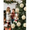 imageWDF 12PCS Velvet Brown Christmas Ornaments  Neutral Brown Ornaments 80mm 315inch Shatterproof Christmas Balls for Xmas Trees DecorationsCream