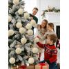 imageWDF 12PCS Velvet Brown Christmas Ornaments  Neutral Brown Ornaments 80mm 315inch Shatterproof Christmas Balls for Xmas Trees DecorationsCream