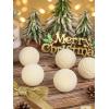 imageWDF 12PCS Velvet Brown Christmas Ornaments  Neutral Brown Ornaments 80mm 315inch Shatterproof Christmas Balls for Xmas Trees DecorationsCream