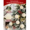 imageWDF 12PCS Velvet Brown Christmas Ornaments  Neutral Brown Ornaments 80mm 315inch Shatterproof Christmas Balls for Xmas Trees DecorationsCream
