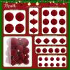 imageWDF 12PCS Velvet Brown Christmas Ornaments  Neutral Brown Ornaments 80mm 315inch Shatterproof Christmas Balls for Xmas Trees DecorationsDark Red