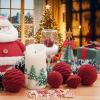 imageWDF 12PCS Velvet Brown Christmas Ornaments  Neutral Brown Ornaments 80mm 315inch Shatterproof Christmas Balls for Xmas Trees DecorationsDark Red