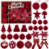 imageWDF 12PCS Velvet Brown Christmas Ornaments  Neutral Brown Ornaments 80mm 315inch Shatterproof Christmas Balls for Xmas Trees DecorationsRed