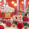 imageWDF 12PCS Velvet Brown Christmas Ornaments  Neutral Brown Ornaments 80mm 315inch Shatterproof Christmas Balls for Xmas Trees DecorationsRed