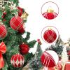 imageWDF 12PCS Velvet Brown Christmas Ornaments  Neutral Brown Ornaments 80mm 315inch Shatterproof Christmas Balls for Xmas Trees DecorationsRed