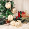 imageWDF 12PCS Velvet Brown Christmas Ornaments  Neutral Brown Ornaments 80mm 315inch Shatterproof Christmas Balls for Xmas Trees DecorationsWhite