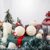 imageWDF 12PCS Velvet Brown Christmas Ornaments  Neutral Brown Ornaments 80mm 315inch Shatterproof Christmas Balls for Xmas Trees DecorationsWhite