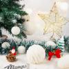 imageWDF 12PCS Velvet Brown Christmas Ornaments  Neutral Brown Ornaments 80mm 315inch Shatterproof Christmas Balls for Xmas Trees DecorationsWhite