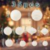 imageWDF 12PCS Velvet Brown Christmas Ornaments  Neutral Brown Ornaments 80mm 315inch Shatterproof Christmas Balls for Xmas Trees DecorationsWhite