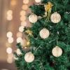 imageWDF 12PCS Velvet Brown Christmas Ornaments  Neutral Brown Ornaments 80mm 315inch Shatterproof Christmas Balls for Xmas Trees DecorationsWhite