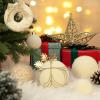 imageWDF 12PCS Velvet Brown Christmas Ornaments  Neutral Brown Ornaments 80mm 315inch Shatterproof Christmas Balls for Xmas Trees DecorationsWhite
