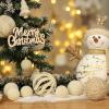 imageWDF 12PCS Velvet Brown Christmas Ornaments  Neutral Brown Ornaments 80mm 315inch Shatterproof Christmas Balls for Xmas Trees DecorationsWhite