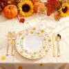 imageWDF 150pcs Christmas Plates  Christmas Red Plastic Plates with Christmas Tree Gold Plastic Silverware Clear Gold Cups Christmas Design Perfect for Christmas PartiesWhite and Gold