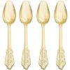 imageWDF 160 Piece Heavy Duty Silverware  Red Plastic Utensils with 80 Forks 40 Spoons 40 Knives  Perfect for Christmas Parties ampamp Daily UseGolden