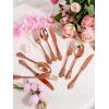 imageWDF 160 Piece Heavy Duty Silverware  Red Plastic Utensils with 80 Forks 40 Spoons 40 Knives  Perfect for Christmas Parties ampamp Daily UseRose Gold