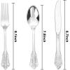 imageWDF 160 Piece Heavy Duty Silverware  Red Plastic Utensils with 80 Forks 40 Spoons 40 Knives  Perfect for Christmas Parties ampamp Daily UseSilver