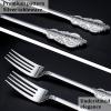 imageWDF 160 Piece Heavy Duty Silverware  Red Plastic Utensils with 80 Forks 40 Spoons 40 Knives  Perfect for Christmas Parties ampamp Daily UseSilver