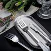 imageWDF 160 Piece Heavy Duty Silverware  Red Plastic Utensils with 80 Forks 40 Spoons 40 Knives  Perfect for Christmas Parties ampamp Daily UseSilver