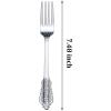 imageWDF 160 Piece Heavy Duty Silverware  Red Plastic Utensils with 80 Forks 40 Spoons 40 Knives  Perfect for Christmas Parties ampamp Daily UseSilver