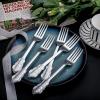 imageWDF 160 Piece Heavy Duty Silverware  Red Plastic Utensils with 80 Forks 40 Spoons 40 Knives  Perfect for Christmas Parties ampamp Daily UseSilver