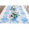 imageWDF 180 Pieces Plastic Christmas Silverware  Disposable Cutlery Set Incluede 60 Gold Forks 60 Red Knives and 60 Green Spoons  Heavy Duty Plastic Flatware  Disposable Utensils for ChristmasClear Blue  180PCS
