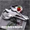 imageWDF 180 Pieces Plastic Christmas Silverware  Disposable Cutlery Set Incluede 60 Gold Forks 60 Red Knives and 60 Green Spoons  Heavy Duty Plastic Flatware  Disposable Utensils for ChristmasSilver  180PCS