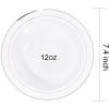 imageWDF 400 pieces Christmas Silver Plastic Plates with Disposable Plastic SilverwareampampSilver CupsampampSilve Bowlsampamp Hand NapkinsChristmas Plates and Napkins sets for WeddingampampParties