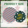 imageWDF 50 Pieces Plastic Christmas Plates  Red and White Plastic Plates with Christmas Tree include 25 Dinner Plates 25 Salad Plates  Red White Party Plastic Plates for Christmas WinterGreen Red  Stripe