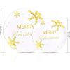 imageWDF 50 Pieces Plastic Christmas Plates  Red and White Plastic Plates with Christmas Tree include 25 Dinner Plates 25 Salad Plates  Red White Party Plastic Plates for Christmas WinterGold  Merry Christmas