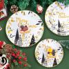 imageWDF 50 Pieces Plastic Christmas Plates  Red and White Plastic Plates with Christmas Tree include 25 Dinner Plates 25 Salad Plates  Red White Party Plastic Plates for Christmas WinterBlack Gold  Christmas Tree