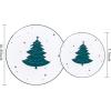 imageWDF 50 Pieces Plastic Christmas Plates  Red and White Plastic Plates with Christmas Tree include 25 Dinner Plates 25 Salad Plates  Red White Party Plastic Plates for Christmas WinterGreen White  Christmas Tree