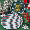 imageWDF 50 Pieces Plastic Christmas Plates  Red and White Plastic Plates with Christmas Tree include 25 Dinner Plates 25 Salad Plates  Red White Party Plastic Plates for Christmas WinterGreen Red  Stripe