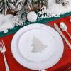 imageWDF 50 Pieces Plastic Christmas Plates  Red and White Plastic Plates with Christmas Tree include 25 Dinner Plates 25 Salad Plates  Red White Party Plastic Plates for Christmas WinterSilver  Christmas Tree