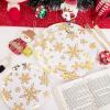 imageWDF 50 Pieces Plastic Christmas Plates  Red and White Plastic Plates with Christmas Tree include 25 Dinner Plates 25 Salad Plates  Red White Party Plastic Plates for Christmas WinterGold  Christmas snowflakes
