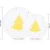 imageWDF 50 Pieces Plastic Christmas Plates  Red and White Plastic Plates with Christmas Tree include 25 Dinner Plates 25 Salad Plates  Red White Party Plastic Plates for Christmas WinterGold  Christmas Tree