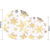 imageWDF 50 Pieces Plastic Christmas Plates  Red and White Plastic Plates with Christmas Tree include 25 Dinner Plates 25 Salad Plates  Red White Party Plastic Plates for Christmas WinterGold  Christmas snowflakes